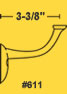 3003 Long Arm wall rail bracket Detail