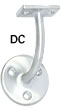3003SB Solid Brass Wall Rail Bracket, Dull Chrome