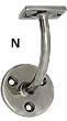 3003SB Solid Brass Wall Rail Bracket, Satin Nickel