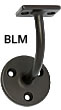 3003SB Solid Brass Wall Rail Bracket, Satin Black 