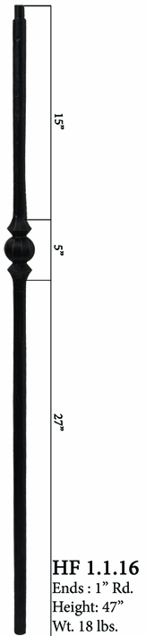 HF1.1.16 1" Round Single Ball, Tuscan Series