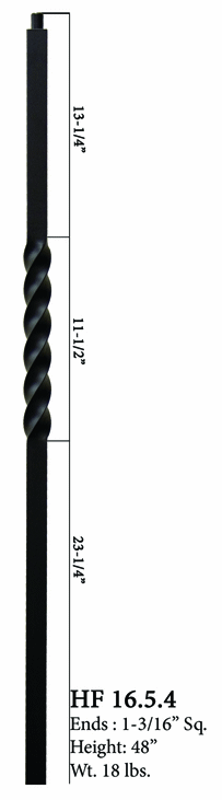 HF16.5.4 Single Twist Iron Newel Post