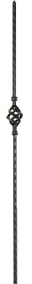 1001 Hammered with Single Basket Iron Baluster