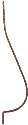 1050  Hammered Plain Belly Iron  Baluster