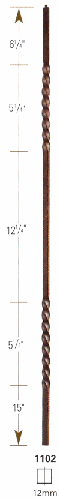 1102 Palermo Double Twist Baluster