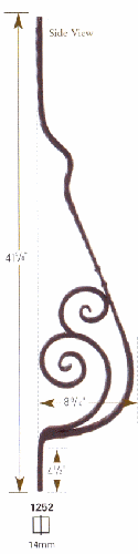 1252 Scroll Belly Baluster