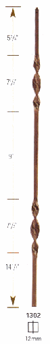 1302 Double Ribbon Baluster