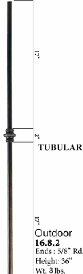 16.8.2 Tubular Single Knuckle Iron Baluster