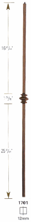 1701 Single Knuckle Iron Baluster