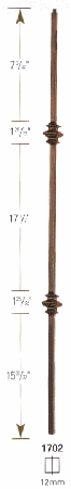1702 Double Knuckle Iron Baluster