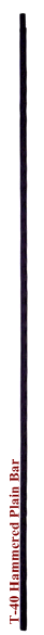 T-40 Hammered Plain Bar Metal Baluster
