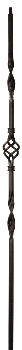 T-08 Single Basket with Ribbon Baluster