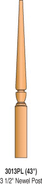 3013PL Plain Pin Newel Post