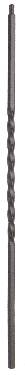 3101-30 30" Single Twist Metal Baluster