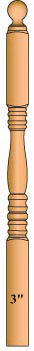 3503BT Hampton Ball Top Newel Posts