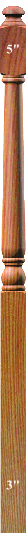 4043A-4048A   Starting Newel Post in 60" or Landing Newel Post in 72"