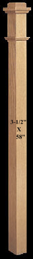 4075 Intermediate Landing Boxed Newel Post