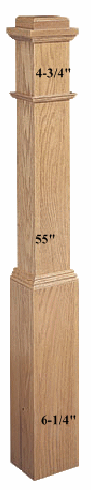 4091  Boxed Newel Post