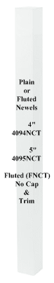 4094NCT or 4095NCT Newel Post Blank primed