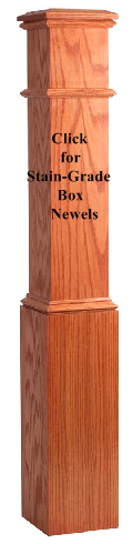 4191 stain grade oak box newel post