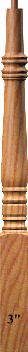 3500PT 3" Pin Top Hampton Newel Post