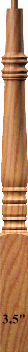 4500PT 3-1/2" Pin Top Hampton Newel Post