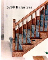 5200 Hampton Balusters with 3500BT Hampton 3" Newel Post