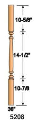 5208 36" Hemlock Baluster 5208 36" Hemlock Baluster