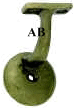 3003 Antique Brass Wall Rail Bracket