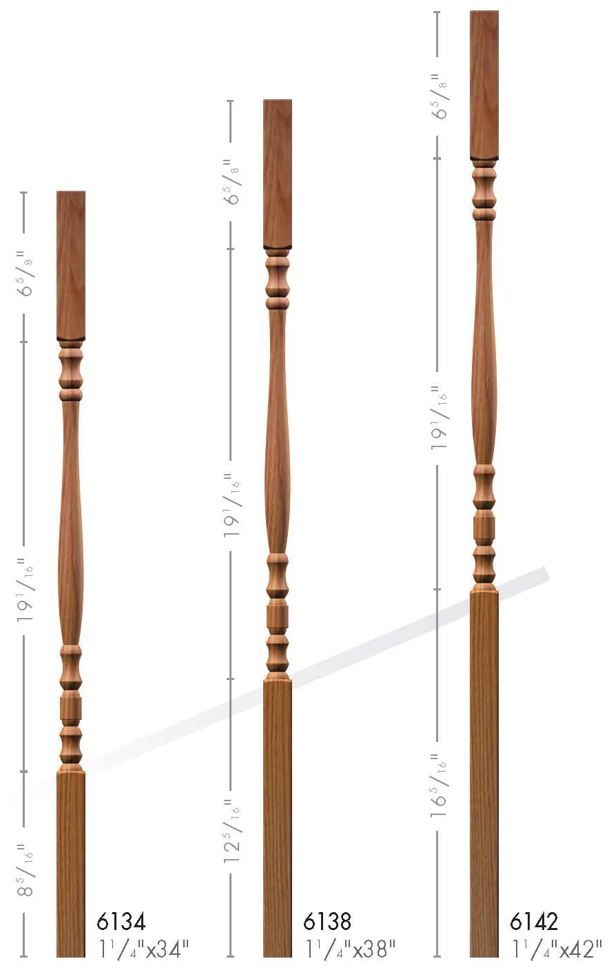 6100 Series Hampton Elegant Rise Baluster