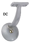 611 #3003 Long Arm Dull Chrome Wall Rail Bracket