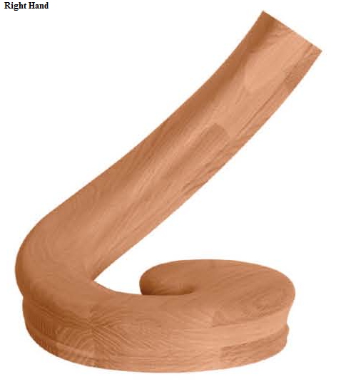 7036 Right Hand Curved Arm Volute