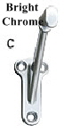 3002HD Wall Rail Bracket, Bright Chrome