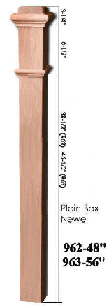 962 or 963 Ranch box newel post