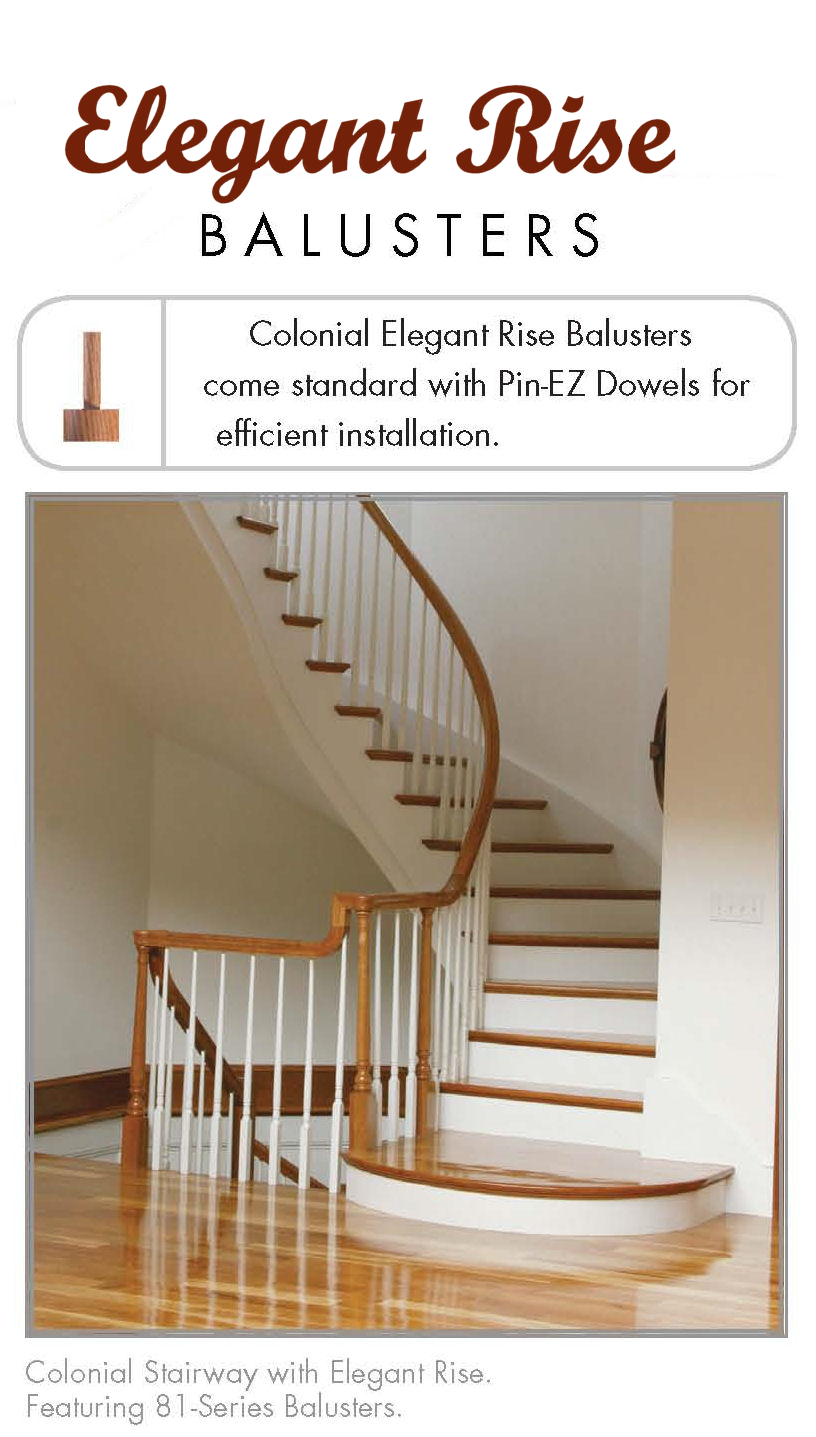Elegant Rise Colonial Stair Balusters