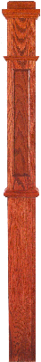 FP-4375 Flat Paneled Intermediate Box Newel Post