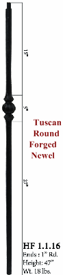 HF1.1.16 1" Round Single Ball, Tuscan Series