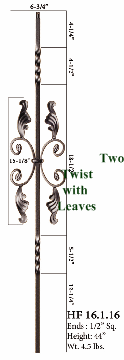 HF16.1.16 Two Twist with Leaves