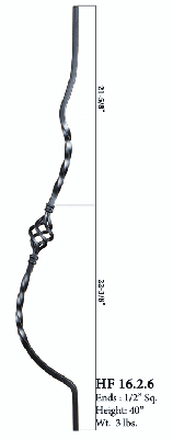 HF16.2.6 Twist & Basket Belly-Balcony Baluster