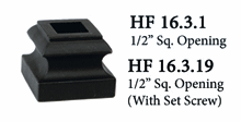 HF16.3.16 Round Pitch Shoe for 9/16" Balusters