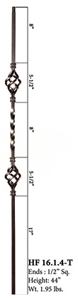 HF16_1_4-T Tubular Double Basket Single Twist
