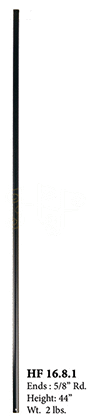 HF16_8_1 Plain Round 5/8" Baluster