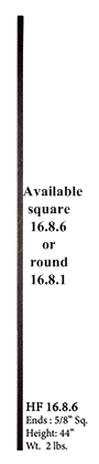 HF16_8_6 Plain Tubular 5/8" Baluster