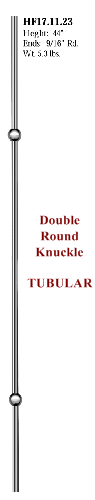 HF17.11.10 3 Round Bars with Brass Band, Stainless Steel