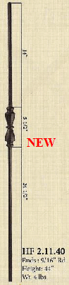HF2.11.4-T Gothic Round Double Knuckle 5/8" Baluster