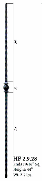 HF2.9.4 Double Diamond Iron Baluster
