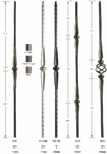 Marsala Collection of Gothic-style iron balusters