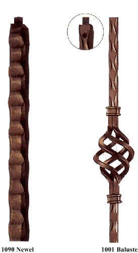 Iron Newel and Iron Baluster, Milan Series