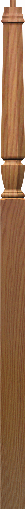 O-3018 Octagon Landing Pin Top  Newel Post