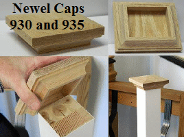 Pre Made Newel Caps for 3" and 3-1/2" newel blanks
